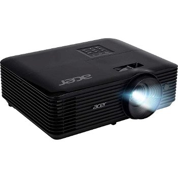 Proiector ACER BS-112P/ X128HP, DLP, XGA 1024*768, up to WUXGA 1920x1200, 4000 lumeni, 3D ready, 4:3 nativ, 16:9 compatibil, 20.000:1, lampa 6.000 ore/ 10.000 ore ExtremeEco, D-sub, HDMI, PC audio in/ out, composite RCA, USB type A, RS232, DC out 5V, greutate 2.8 kg, Acer ColorBoost3D, boxa 3W