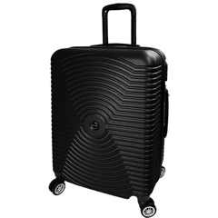 Troler Mediu, Quasar & Co., Model Air Circle, 4 roti 360 grade, cifru, maner telescopic, ABS, 66 x 44 x 26 cm, negru