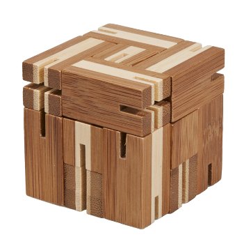 Joc logic din bambus puzzle 3D Flexi-cub 3 Fridolin