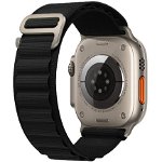 Curea Ceas Tech-Protect Nylon Pro, Compatibila Cu Apple Watch 4 / 5 / 6 / 7 / 8 / SE / Ultra, 42 / 44 / 45 / 49 mm, Negru