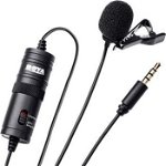 Microfon Lavaliera Boya BY-M1, Omnidirecțional, mini mufă de 3.5mm, 30 dB/mW, 65Hz-18.000Hz, Negru, Boya
