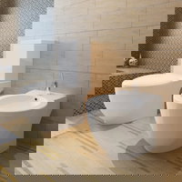 Set de toaletă & bideu, alb, ceramică