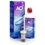 Solutie intretinere lentile de contact AO Sept Plus 360 ml + suport lentile cadou, Alcon