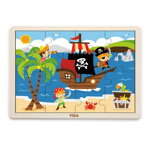 Puzzle din lemn din 16 piese - pirati, Viga