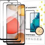 Wozinsky Wozinsky zestaw 2x super wytrzymałe szkło hartowane Full Glue na cały ekran z ramką Case Friendly Samsung Galaxy A42 5G czarny, Wozinsky