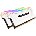 Memorie Vengeance RGB PRO White 32GB (2x16GB) DDR4 3200MHz CL16 Dual Channel Kit, Corsair