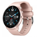 Smartwatch iHunt Watch 6 Titan Roz, 1.28 Full Touch, Termometru, Ritm cardiac, Saturatie oxigen, Tensiune arteriala, Calorii, IP67, iHunt
