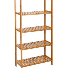 Raft de depozitare multifunctional Vasagle, 60x26x130 cm, bambus, maro, Vasagle