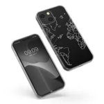 Husa Kwmobile pentru Apple iPhone 13, Silicon, Transparent/Argintiu, 57143.04