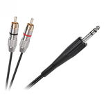 Cablu jack 6.35 stereo -2x rca metal tata profesional 3m