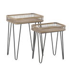 Zina Set 2 Masute, Lemn, Bej, INART