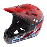 Casca Force Tiger Downhill Rosu/negru/Bleu S-M (57-58 cm), FORCE