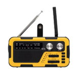 Radio portabil solar, AM, FM, WB, Bluetooth, panou solar, SD, USB, BT, alarma SOS, acumulator 4.000 mAh, Sal