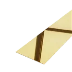 Banda decorativa din otel, auriu lucios, 15x0,6x2700 mm, OEM