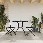 Set de masă pentru grădină, 3 piese, plasă metalică antracit, Casa Practica