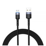 Cablu de date si incarcare Tellur, USB la Micro USB LED, 1.2m, negru