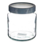 Staniu Gri Transparent Sticlă (11,5 x 13,2 x 11,5 cm) (1000 ml), Vivalto