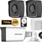 Kit complet supraveghere video HIKVISION 4 Camere HD 720P, IR 40m , HDD 500 GB, HIKVISIONKIT