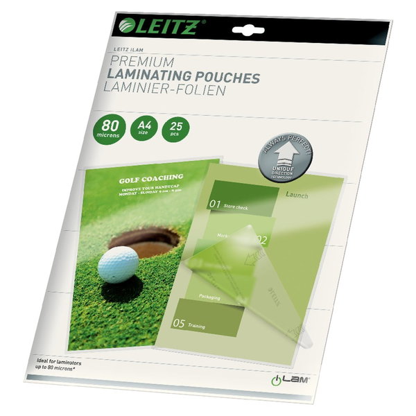 Folie laminare A4, 80 microni, lucioasa, 25coli/top, Leitz iLAM UDT