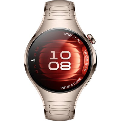 Smartwatch HUAWEI Watch 5 42mm, Sand Gold 904L Stainless Steel Case with Sand Gold Titanium Strap, Health Glance, GPS