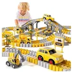 Jucarie interactiva set pista de curse cu 346 piese flexibile, masini incluse, jucarii pentru baieti si fete + 3 ani, montessori, buz, oem