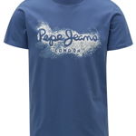Tricou albastru cu print logo pentru barbati - Pepe Jeans Darren, Pepe Jeans