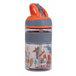 Nuby - cana 2 in 1, cu pai incorporat, din materialul ecologic tritan, rezistenta, 360 ml, 3+ ani, gri, Nuby