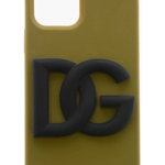Dolce & Gabbana Iphone 12/12 Pro Case With Debossed Dg Logo Green