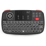 Tastatura Techstar® Rii i4, Dual Mode, Wireless, Bluetooth 3.0, Scroll, TouchPad, Controller, Iluminata