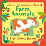 First Jigsaws + Carte - Farm Animals Usborne Books