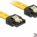 Cablu SATA III drept cu fixare 30cm, Delock 82805, Delock