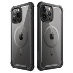 Carcasa 360 grade Supcase i-Blason Ares MagSafe compatibila cu iPhone 14 Pro Max, Protectie display, Negru, Supcase