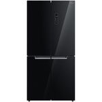 Side by Side Midea HQ-627WENBG, 469l, Clasa A+, Total No frost, H 177.5cm, Sticla Neagra