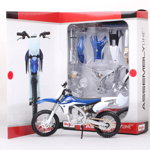 Motocicleta de asamblat Maisto, Yamaha YZ 450 F 2013, 1:12, Albastru, Maisto