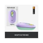 Mouse wireless Logitech Pop Emoji 4000 DPI mint, Logitech