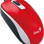 Mouse Genius cu fir, optic, DX110, 1200dpi, rosu, plug and play, USB, GENIUS