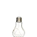 Lampa LED, H&S Collection, 9.5x9.5x19.5cm, sticla, Galben