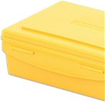 Cutie galbenă din plastic pentru depozitare, 19 x 15 x 7 cm, edituradiana.ro