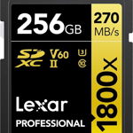 Card Lexar Professional 1800x SDXC 256 GB clasa 10 UHS-II/U3 V60 (LSD1800256G-BNNNG), Lexar