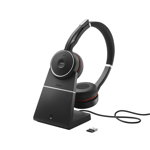 Jabra Evolve 75 MS Bluetooth Office Headset with ANC - Wireless - for PC, Laptop, Smartphone and Tablet