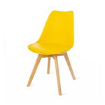 Set 2 scaune cu picioare din lemn de fag Bonami Essentials Retro, galben, Bonami Essentials