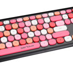Kit tastatura + mouse Serioux Colourful 9920RD, wireless 2.4GHz, US layout, multimedia, mouse optic 1200dpi, USB, nano receiver, rosu, SERIOUX