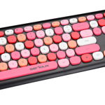 Kit tastatura + mouse Serioux Colourful 9920RD, wireless 2.4GHz, US layout, multimedia, mouse optic 1200dpi, USB, nano receiver, rosu, SERIOUX