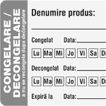 Etichete personalizate, PRODUSE CONGELATE, 75x50 mm, 1000 buc/rola