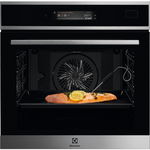 Electrolux Cuptor cu abur incorporabil EOC9P31WX, SteamCrisp, WIFI, termometru, curatare pirolitica, retete programate, display LCD, 71 l, 3500 W, Negru