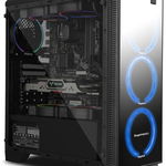 Carcasa Gaming Segotep Halo 7 Plus ATX Mid Tower USB 3.0 4x Ventilatoare LED Blue incluse Filtru praf magnetic Black