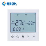 Termostat cu fir pentru aer conditionat BeOk TDS21WIFI-AC2, Control de pe telefonul mobil, Compatibil cu sisteme HVAC, BEOK