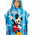 Poncho, Hey Mickey, albastru, 60 x 120 cm