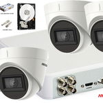 Kit complet supraveghere Hikvision 4 camere 5 Megapixeli IR30m KIT4CH2330C