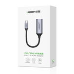 
        Adaptor cablu video UGREEN CM297, USB-C la HDMI mama 4K 60HZ, Thunderbolt 3, compatibil cu MacBook, PC si alte dispozitive, 25 cm, Argintiu/Negru        Cod produs: 95543
      